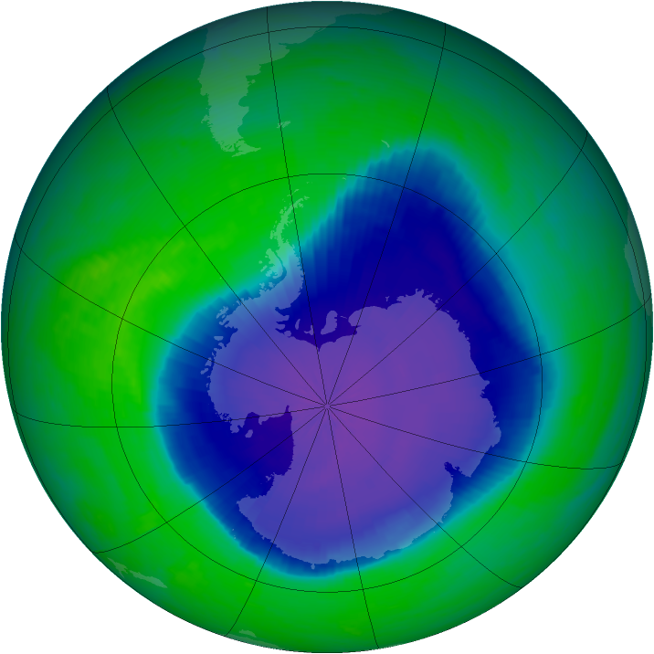 Ozone Map 2001-11-08
